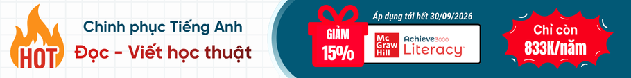 Giỏi Tiếng Anh học thuật với chi ph&iacute; tiết kiệm: Ưu đ&atilde;i 15% Achieve3000 Literacy duy nhất cuối th&aacute;ng 9!